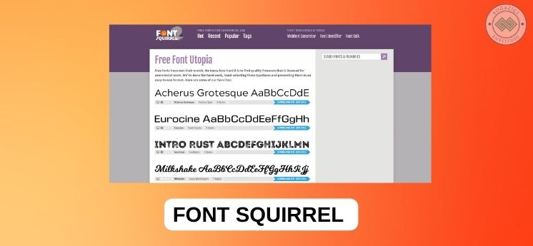 en iyi yazı tipi siteleri font squirrel